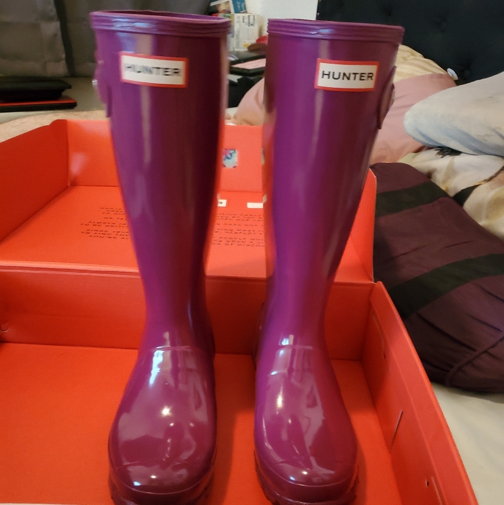 Brand new purple hunter boots